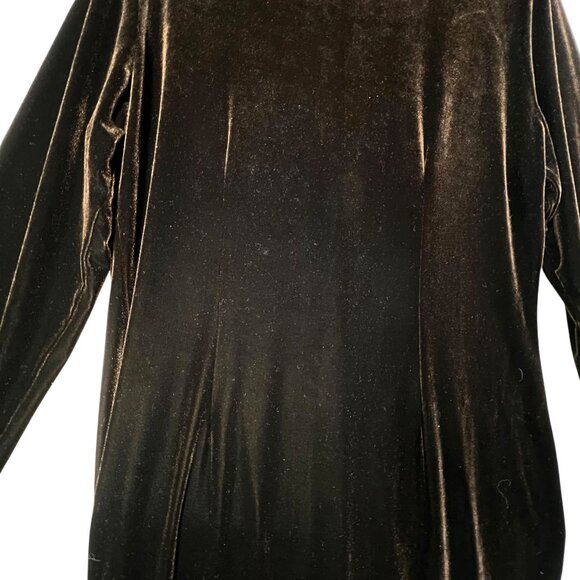 Vtg Misty Lane Brown Velvet Maxi Dress Goth Buttons Long Sleeves Sz 12 Darts USA - Picture 7 of 15